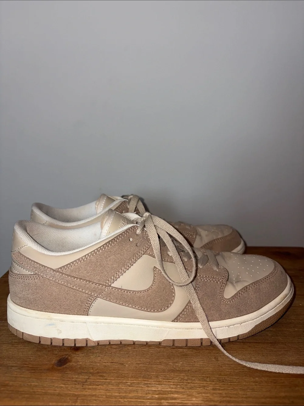 Nike Beige and Cream Low-Top Sneakers